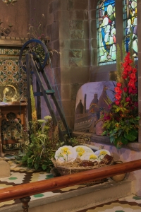 Photo of the Staffordshire display at Meerbrook Flower Festival 2017